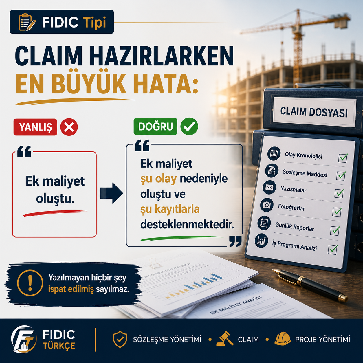 Claim hazırlarken en büyük hata