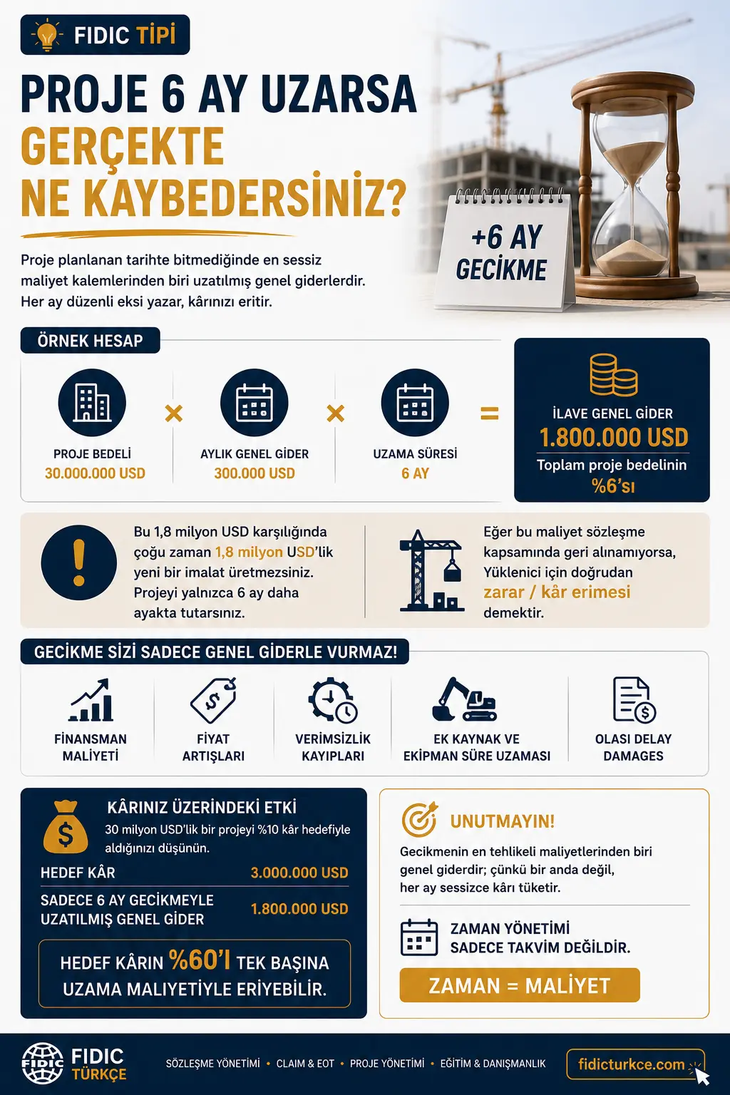 Proje 6 ay uzarsa gerçekte ne kaybedersiniz?