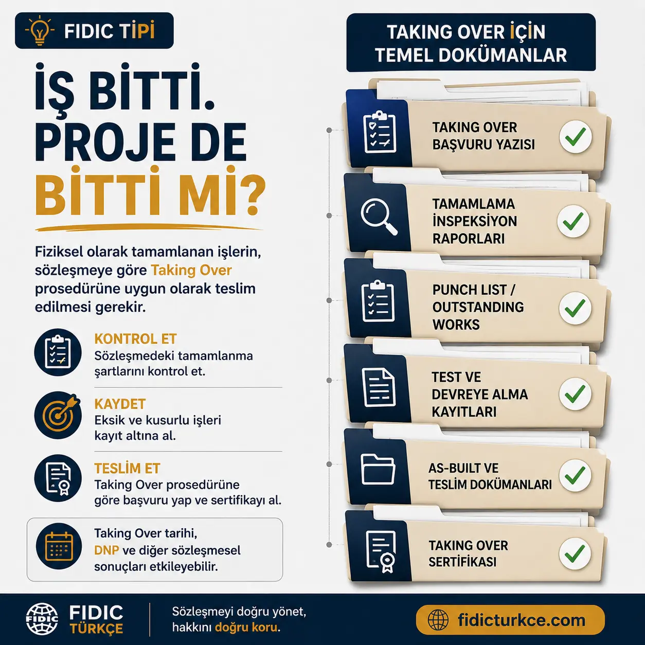 İş bitti. Proje de bitti mi?