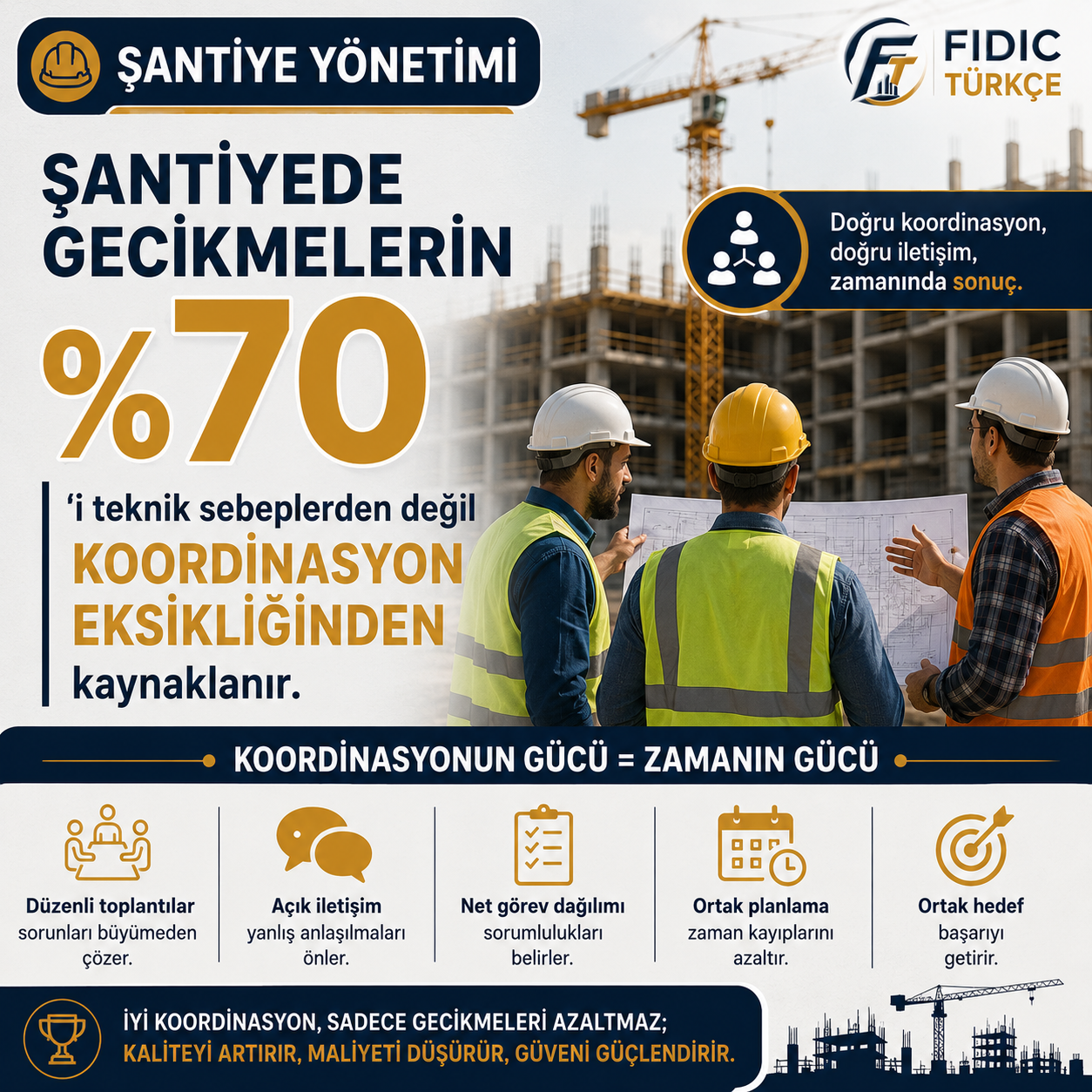 Şantiye yönetiminde koordinasyonun gücü