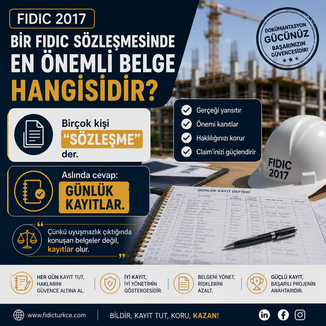 Bir FIDIC sözleşmesinde en önemli belge